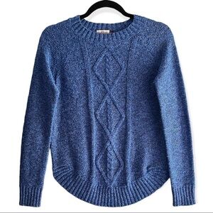SO Perfectly Soft Cable Knit Sweater - Blue & Black​​​​​​​​​​​​​​​​​​​​​​​​​​